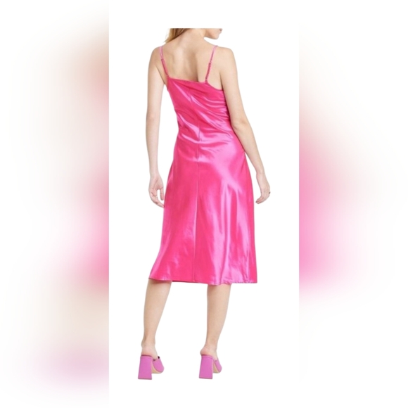 a new day Fuchsia Satin Maxi Dress - Picture 5 of 5
